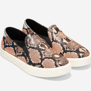 Snakeprint Cole Haan Slip On Sneakers